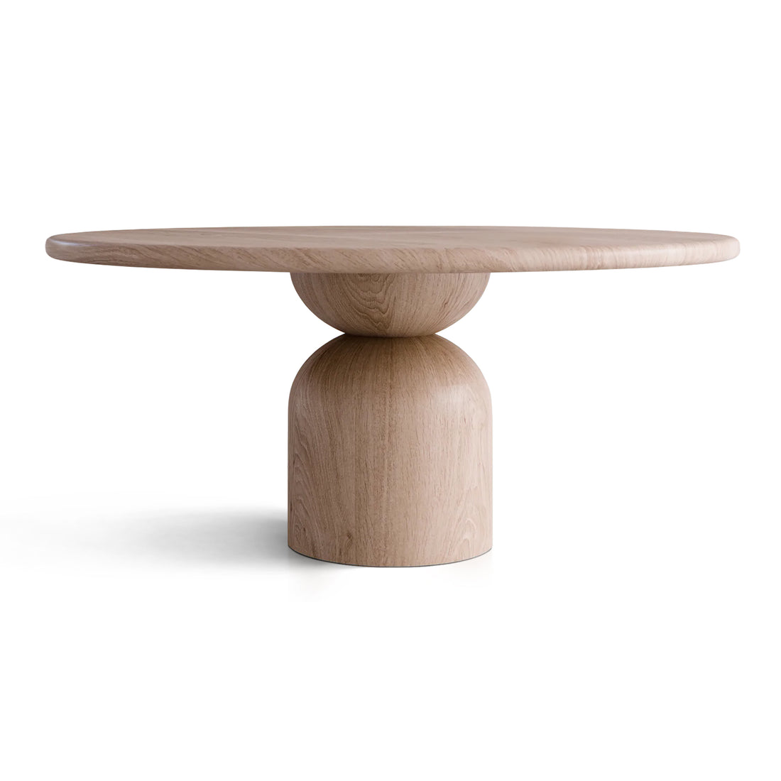 Loulou Extendable Round Oak Dining Table